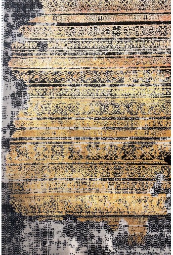 Modern Gold/Grey Silky Rug 2