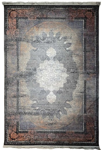 Traditional Purple/Gold/White Rug