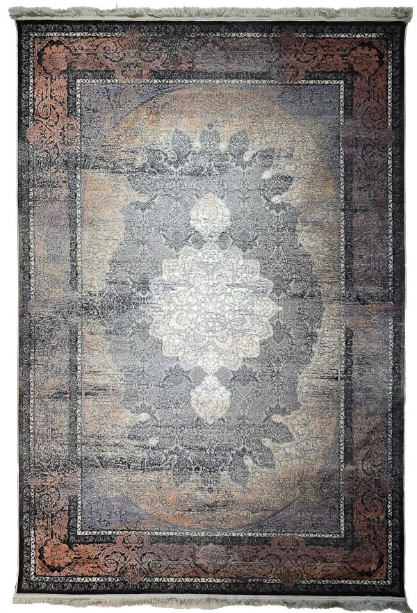 Traditional Purple/Gold/White Rug