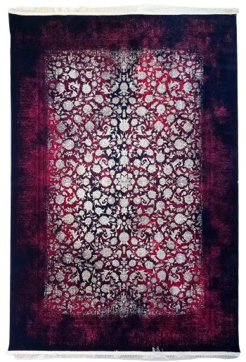 Traditional Black/Red/White Rug