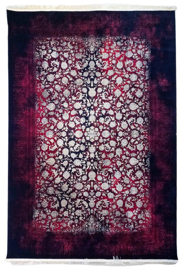 Traditional Black/Red/White Rug