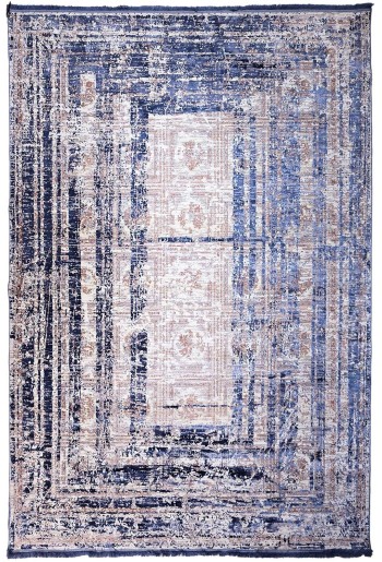 Modern Blue/Grey Silky Rug