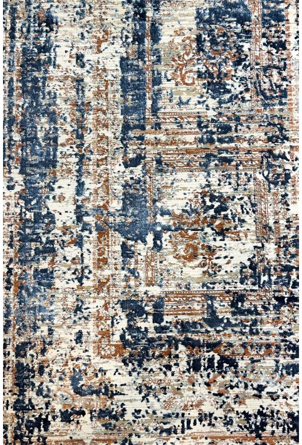 Modern Blue/Grey Silky Rug