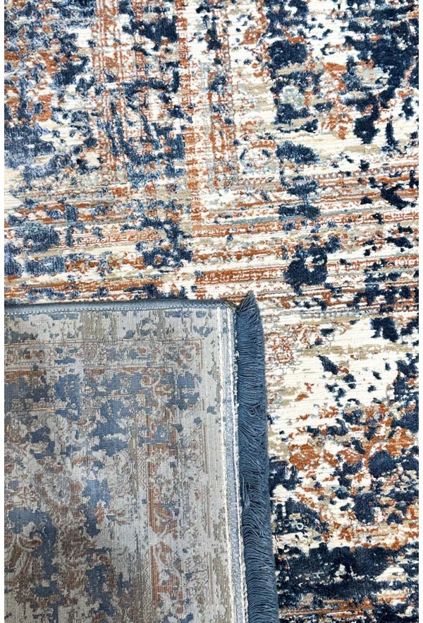 Modern Blue/Grey Silky Rug